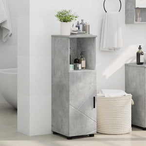Mobile da Bagno con lo scaffale Grigio cemento 30 x 35 x 95 cm 883317