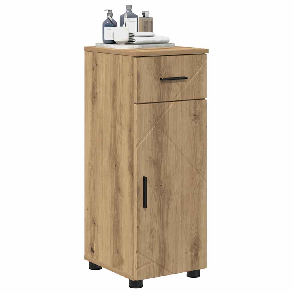 Mobile da Bagno con cassetto rovere artigianale 30 x 35 x 80 cm 883333