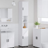 Mobiletto bagno alto Bianco 30 x 35 x 192 cm Legno multistrato 883334