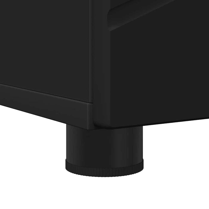 Mobiletto bagno alto Nero 30 x 35 x 192 cm Legno multistrato 883335