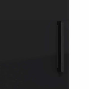 Mobiletto bagno alto Nero 30 x 35 x 192 cm Legno multistrato 883335