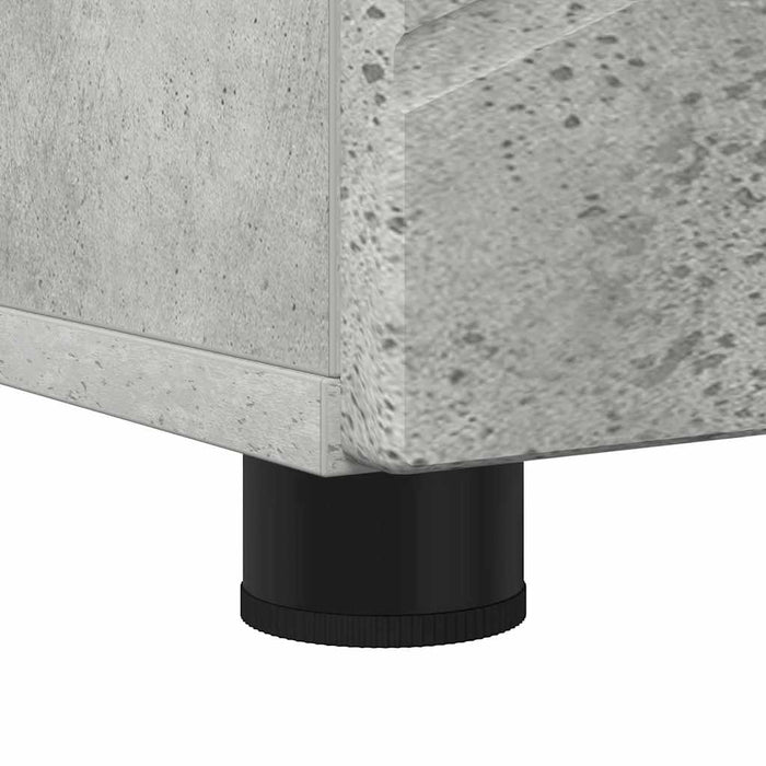 Mobiletto bagno alto con porta Grigio cemento 30 x 35 x 192 cm 883337