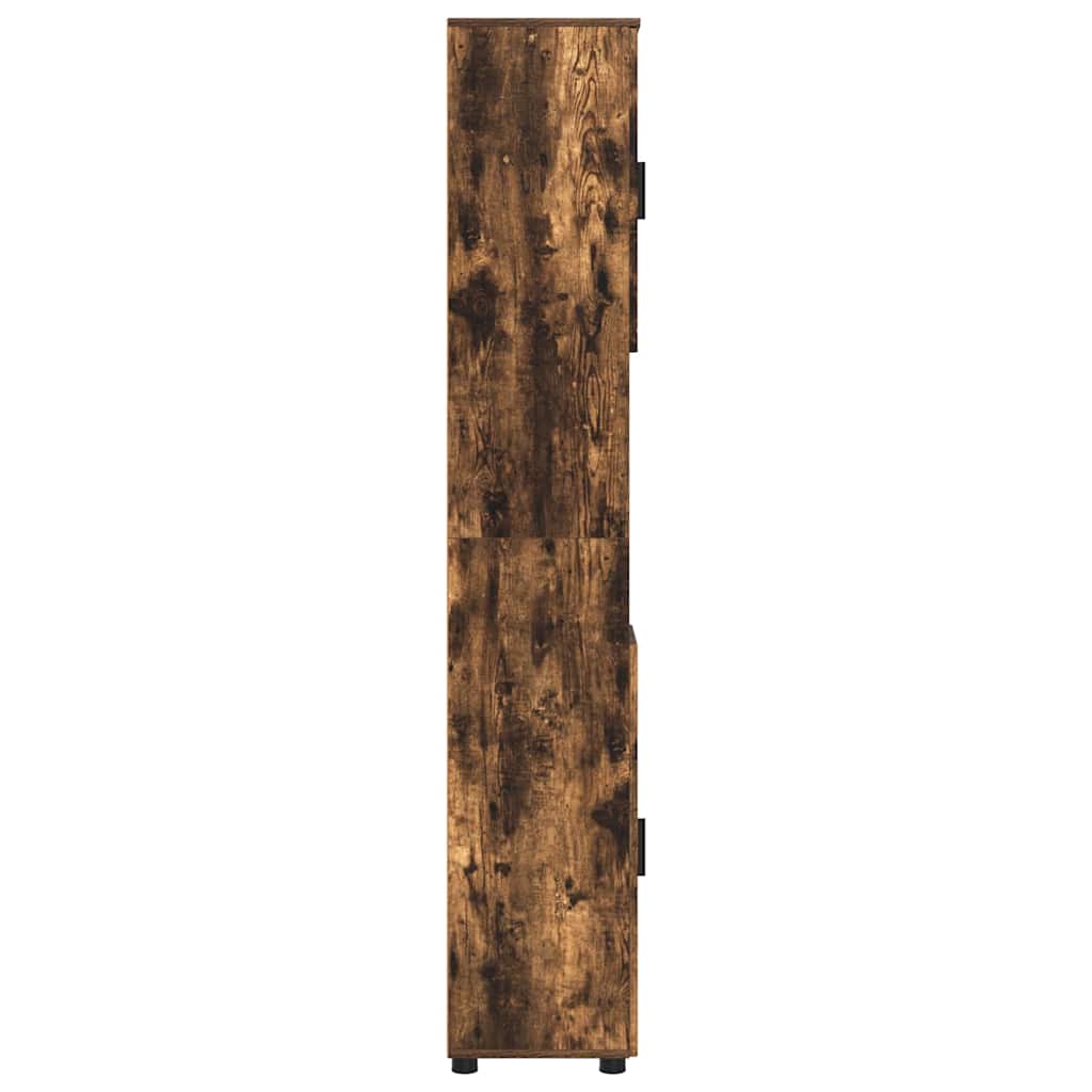 Mobiletto bagno alto con porta Rovere fumo 30 x 35 x 192 cm 883339