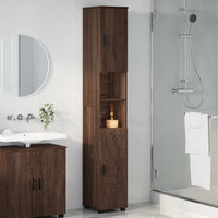 Mobiletto bagno alto con porta Rovere marrone 30 x 35 x 192 cm 883341