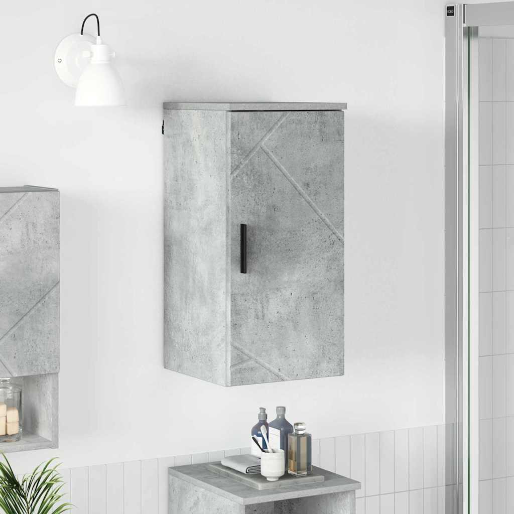 Mobile da Bagno con porta Grigio cemento 30 x 31.5 x 61 cm 883347