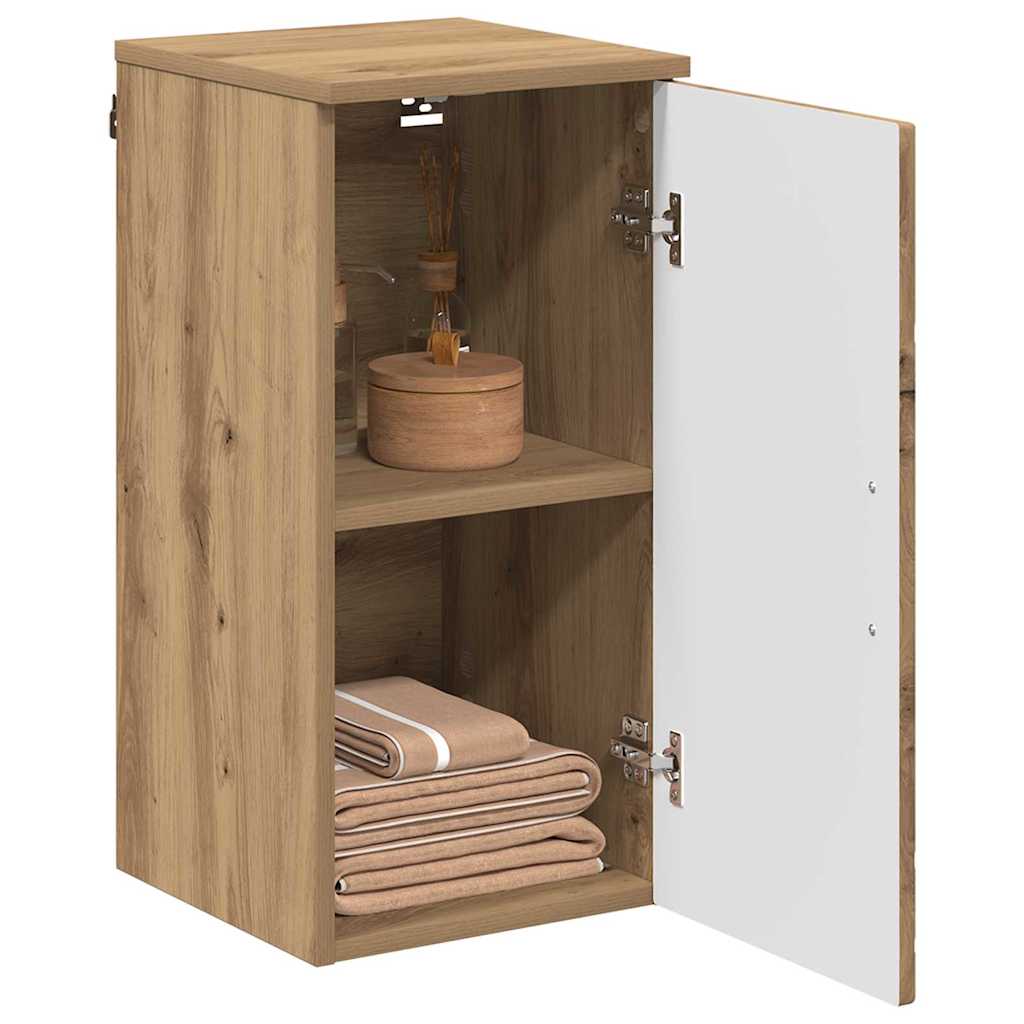 Mobile da Bagno con porta rovere artigianale 30 x 31.5 x 61 cm 883353