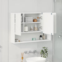 Mobiletto per specchio da bagno Bianco 80 x 17 x 55 cm 883354