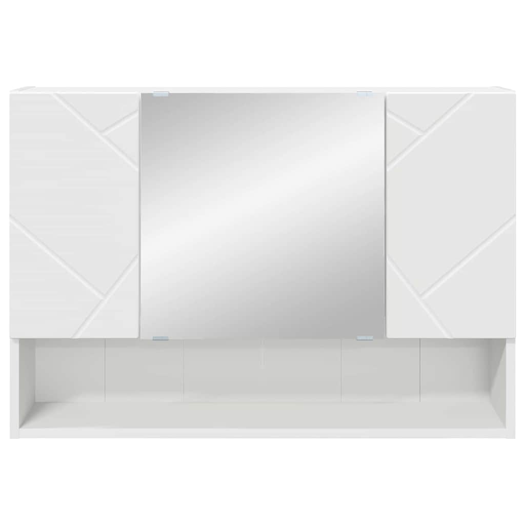 Mobiletto per specchio da bagno Bianco 80 x 17 x 55 cm 883354