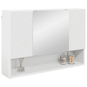 Mobiletto per specchio da bagno Bianco 80 x 17 x 55 cm 883354