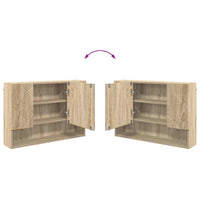 Mobiletto per specchio da bagno rovere sonoma 80 x 17 x 55 cm 883356