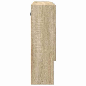 Mobiletto per specchio con porta-Armadietto a Specchio da Bagno Rovere Sonoma 80 x 17 x 55 cm
