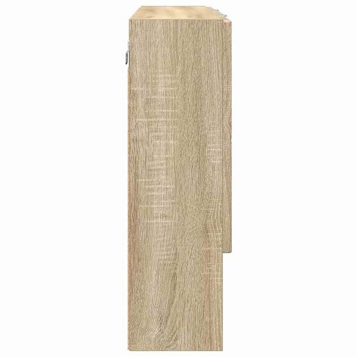 Mobiletto per specchio con porta-Armadietto a Specchio da Bagno Rovere Sonoma 80 x 17 x 55 cm