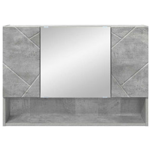 Mobiletto per specchio da bagno Grigio cemento 80 x 17 x 55 cm 883357