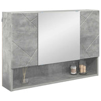 Mobiletto per specchio da bagno Grigio cemento 80 x 17 x 55 cm 883357