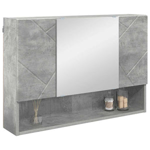 Mobiletto per specchio da bagno Grigio cemento 80 x 17 x 55 cm 883357