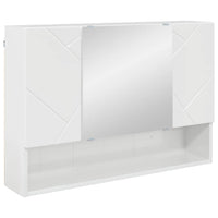 Mobiletto per specchio da bagno Bianco lucido 80 x 17 x 55 cm 883358