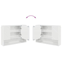 Mobiletto per specchio da bagno Bianco lucido 80 x 17 x 55 cm 883358