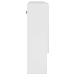 Mobiletto per specchio da bagno Bianco lucido 80 x 17 x 55 cm 883358