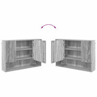 Mobiletto per specchio da bagno Grigio sonoma 80 x 17 x 55 cm 883360