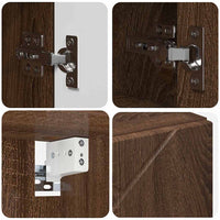 Mobiletto per specchio con porta-Armadietto a Specchio da Bagno Rovere Marrone 80 x 17 x 55 cm