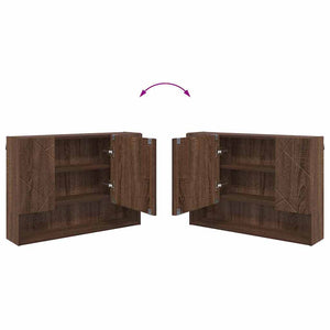 Mobiletto per specchio da bagno Rovere marrone 80 x 17 x 55 cm 883361