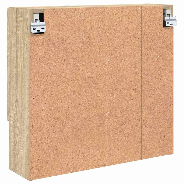 Mobiletto per specchio con porta-Armadietto a Specchio da Bagno Rovere Sonoma 59 x 17 x 55 cm