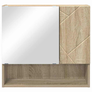 Mobiletto per specchio con porta-Armadietto a Specchio da Bagno Rovere Sonoma 59 x 17 x 55 cm