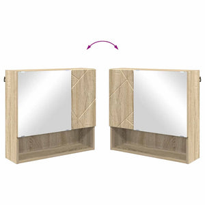 Mobiletto per specchio con porta rovere sonoma 59 x 17 x 55 cm 883366