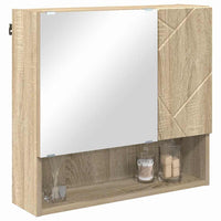 Mobiletto per specchio con porta-Armadietto a Specchio da Bagno Rovere Sonoma 59 x 17 x 55 cm