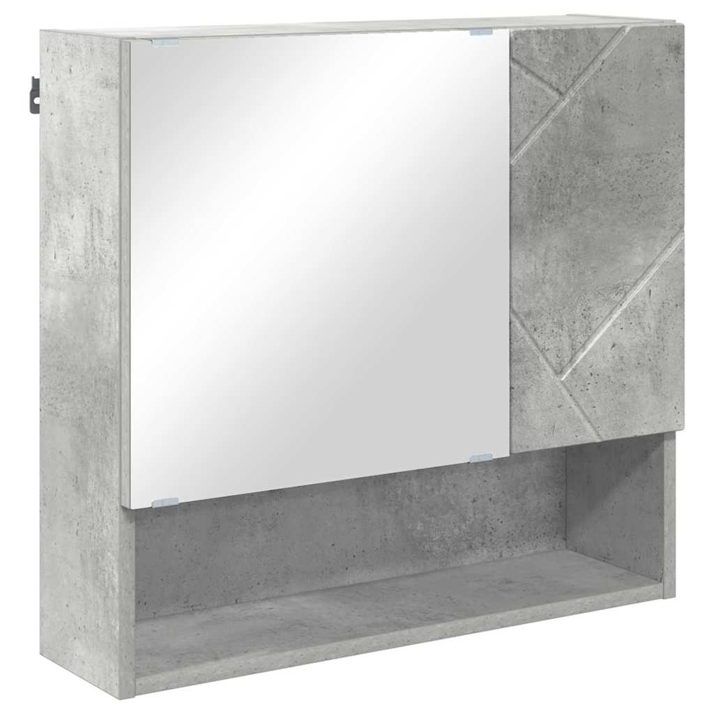 Mobiletto per specchio con porta Grigio cemento 59 x 17 x 55 cm 883367