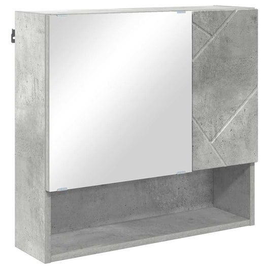 Mobiletto per specchio con porta Grigio cemento 59 x 17 x 55 cm 883367