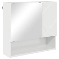 Mobiletto per specchio con porta Bianco lucido 59 x 17 x 55 cm 883368
