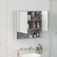 Mobiletto per specchio con porta Grigio sonoma 59 x 17 x 55 cm 883370