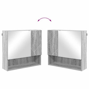 Mobiletto per specchio con porta Grigio sonoma 59 x 17 x 55 cm 883370