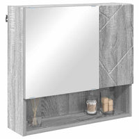 Mobiletto per specchio con porta-Armadietto a Specchio da Bagno Grigio Sonoma 59 x 17 x 55 cm