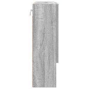 Mobiletto per specchio con porta-Armadietto a Specchio da Bagno Grigio Sonoma 59 x 17 x 55 cm