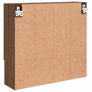 Mobiletto per specchio con porta-Armadietto a Specchio da Bagno Rovere Marrone 59 x 17 x 55 cm