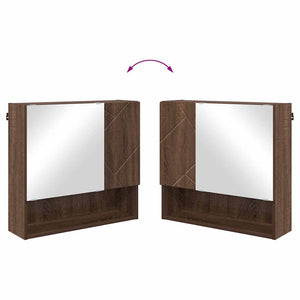 Mobiletto per specchio con porta Rovere marrone 59 x 17 x 55 cm 883371