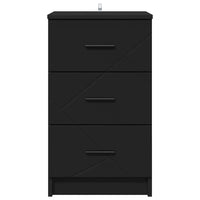 Armadio da Notte Nero 38 x 38 x 66 cm Legno multistrato 883375