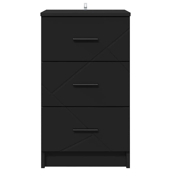 Armadio da Notte Nero 38 x 38 x 66 cm Legno multistrato 883375