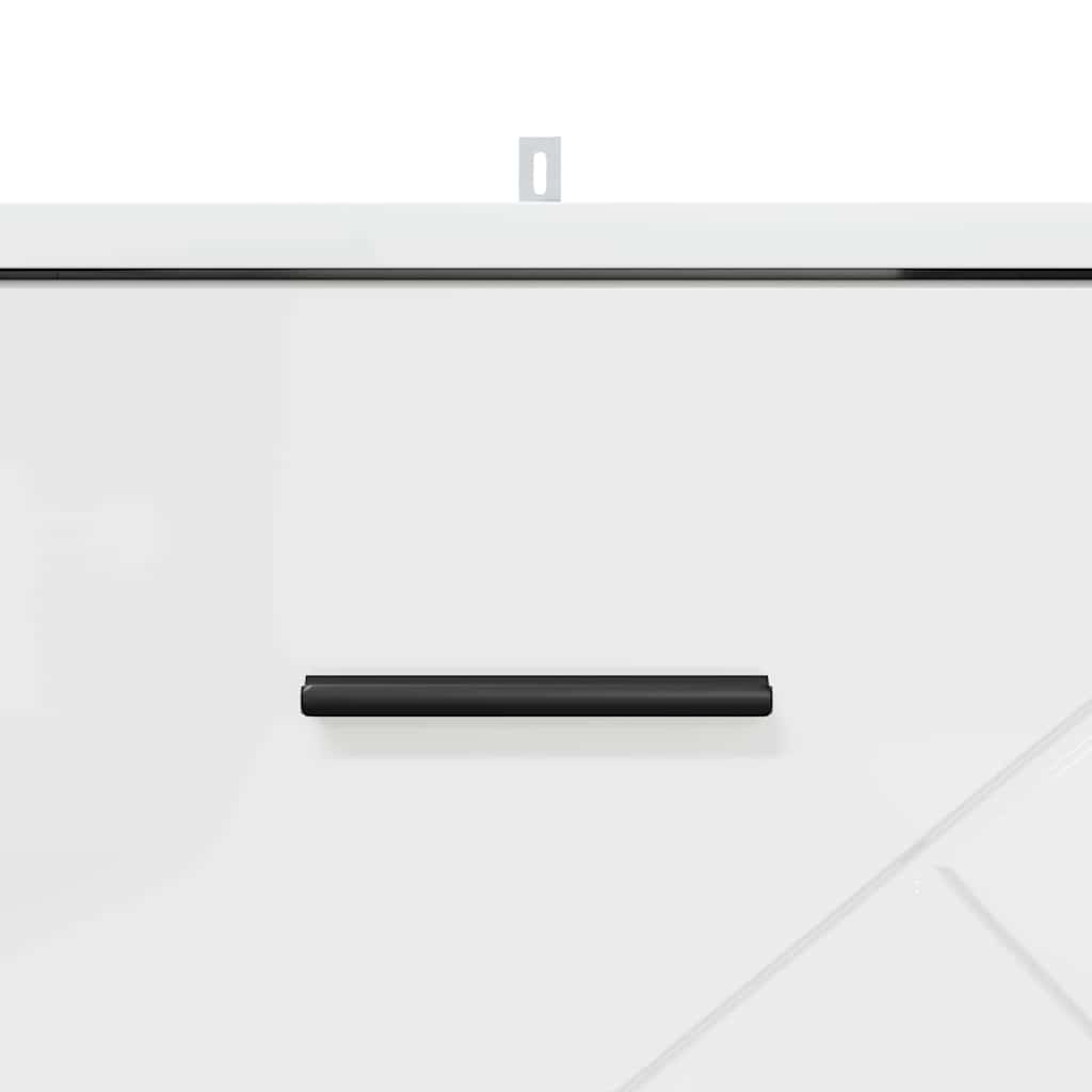 Armadio da Notte con cassetto Bianco lucido 38 x 38 x 66 cm 883378