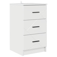 Armadio da Notte con cassetto Bianco lucido 38 x 38 x 66 cm 883378