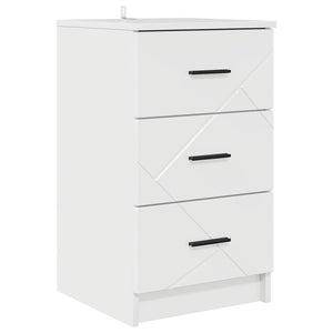 Armadio da Notte con cassetto Bianco lucido 38 x 38 x 66 cm 883378