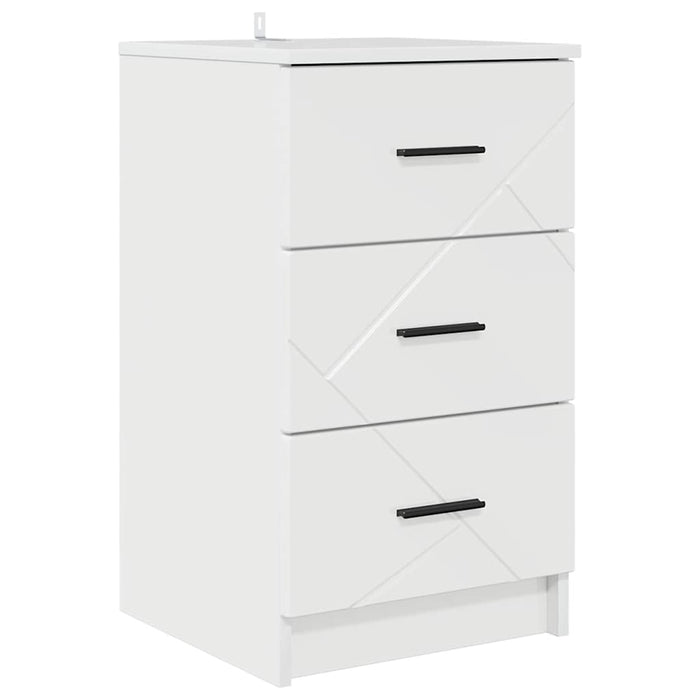 Armadio da Notte con cassetto Bianco lucido 38 x 38 x 66 cm 883378