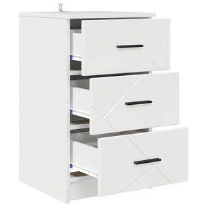 Armadio da Notte con cassetto Bianco lucido 38 x 38 x 66 cm 883378