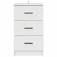 Armadio da Notte con cassetto Bianco lucido 38 x 38 x 66 cm 883378