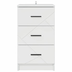 Armadio da Notte con cassetto Bianco lucido 38 x 38 x 66 cm 883378
