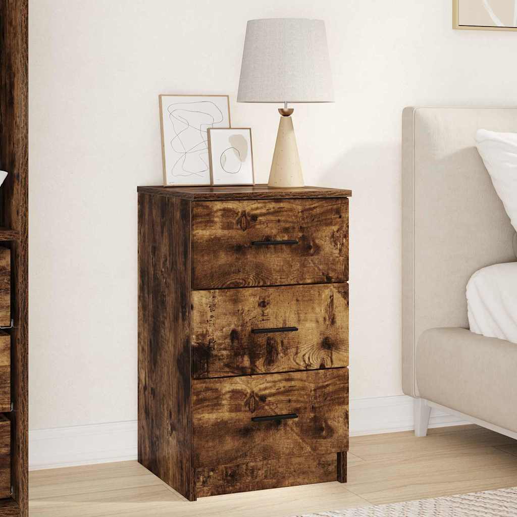 Armadio da Notte Rovere fumo 38 x 38 x 66 cm Legno multistrato 883379