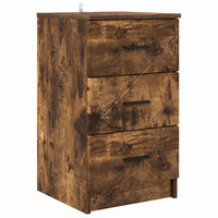 Armadio da Notte Rovere fumo 38 x 38 x 66 cm Legno multistrato 883379