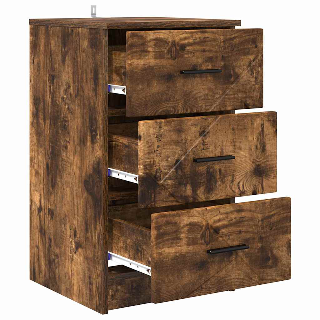 Armadio da Notte Rovere fumo 38 x 38 x 66 cm Legno multistrato 883379